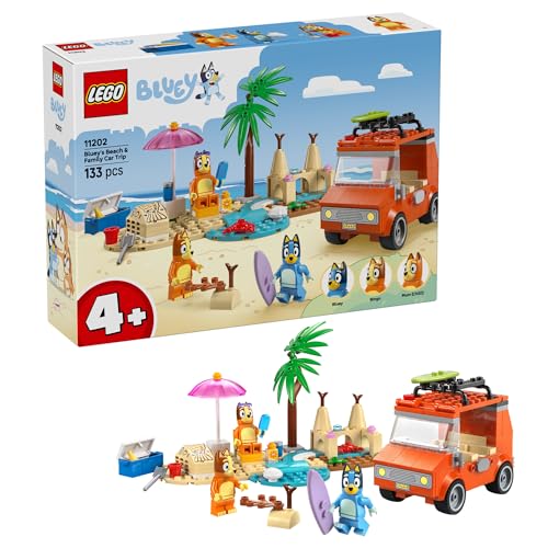 New LEGO Bluey: Bluey’s Beach & Family Car Trip (11202) - Kidsy