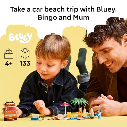 New LEGO Bluey: Bluey’s Beach & Family Car Trip (11202) - Kidsy