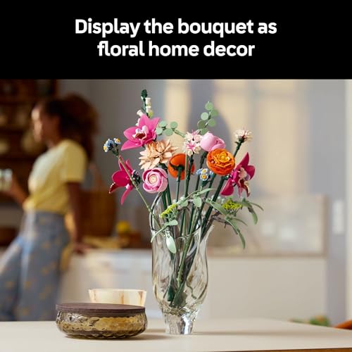 New LEGO Botanicals Pretty Pink Flower Bouquet Building Set (10342) - Kidsy