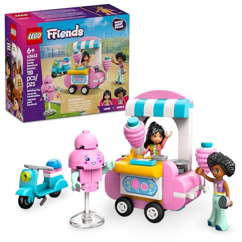 New LEGO Friends Cotton Candy Stand and Scooter Building Toy (42643) - Kidsy