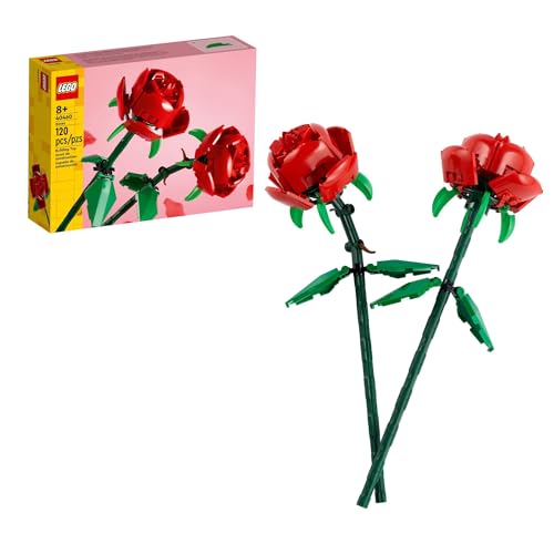 New LEGO Roses Artificial Flower Building Set for Home Décor & Display (40460) - Kidsy