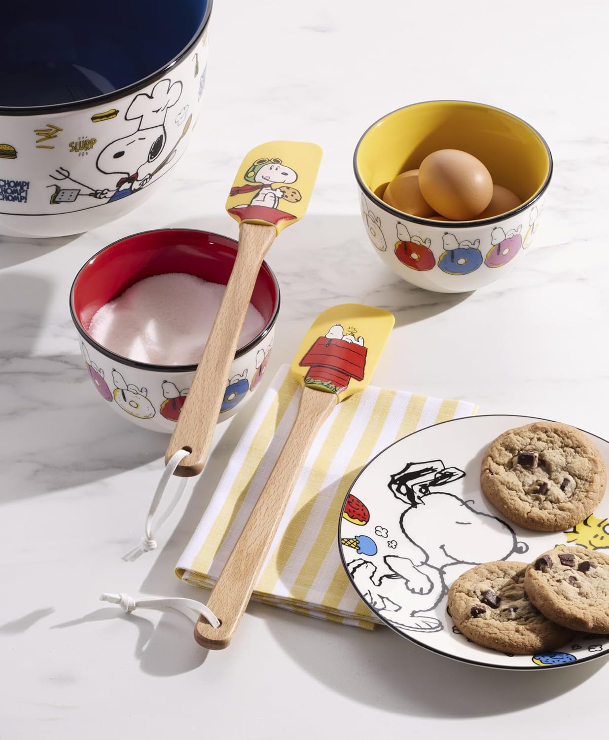 New Lenox 898263 Chef Snoopy Spatulas Set Of 2 (Yellow) - Kidsy