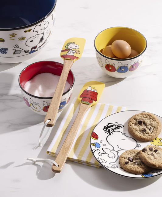 New Lenox 898263 Chef Snoopy Spatulas Set Of 2 (Yellow) - Kidsy