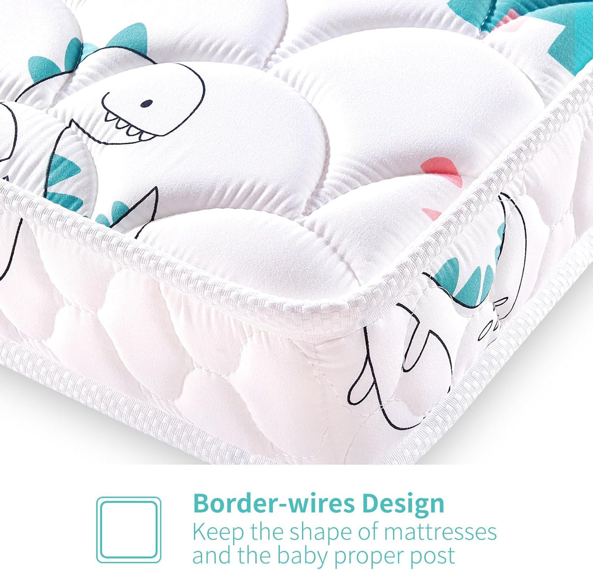 New Letmxiu Premium 5" Crib and Toddler Mattress ( Dinosaur party, 52" X 27.6" X 5") - Kidsy