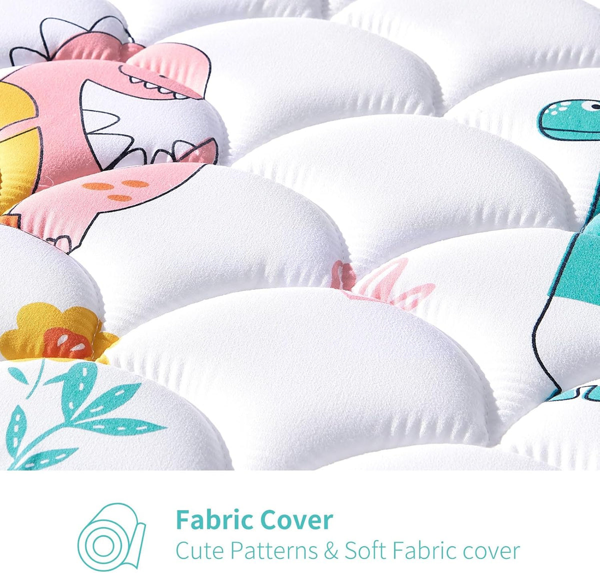 New Letmxiu Premium 5" Crib and Toddler Mattress ( Dinosaur party, 52" X 27.6" X 5") - Kidsy