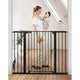 New LIANMEI 36 Extra Tall Baby Gate for Stairs Doorways Fits Openings 29.5 to 48.8 Wide (Black) - Kidsy