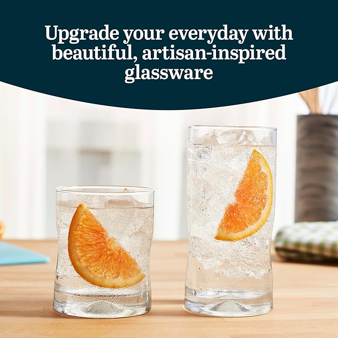 New Libbey Impressions 16 - Piece Tumbler & Rocks Glass Set - Kidsy