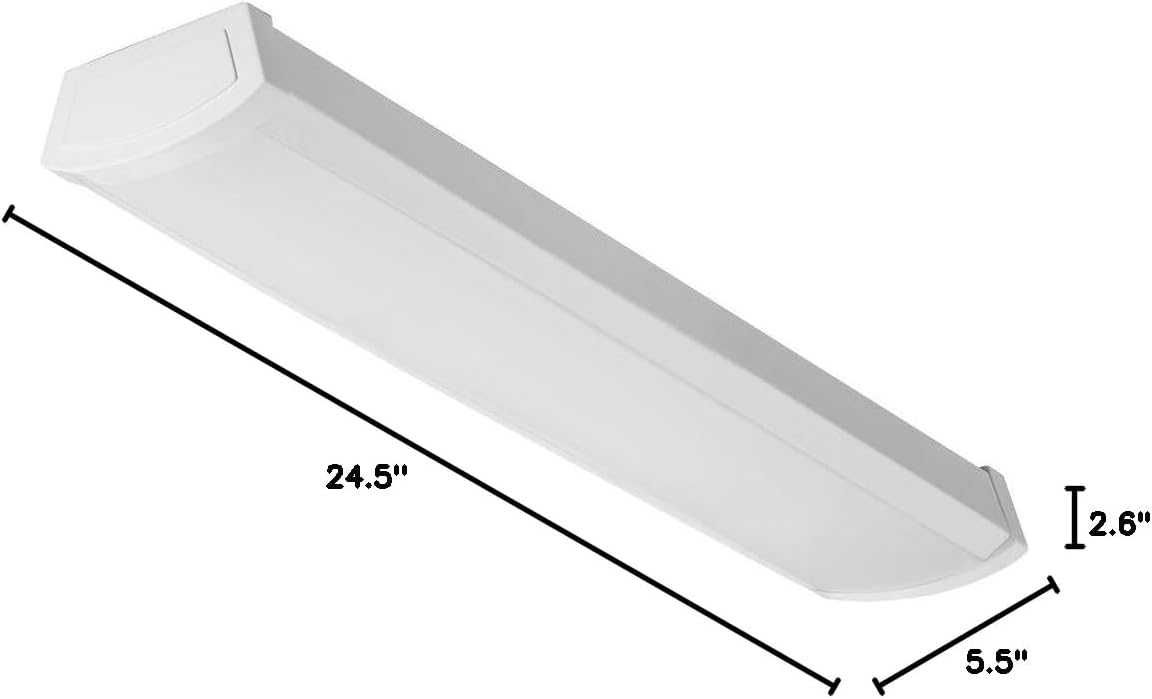 New Lithonia Lighting 2 Foot LED Light Fixture | 3000K Warm White, 120V, 24 - Inch (FMLWL 24 830) - Kidsy