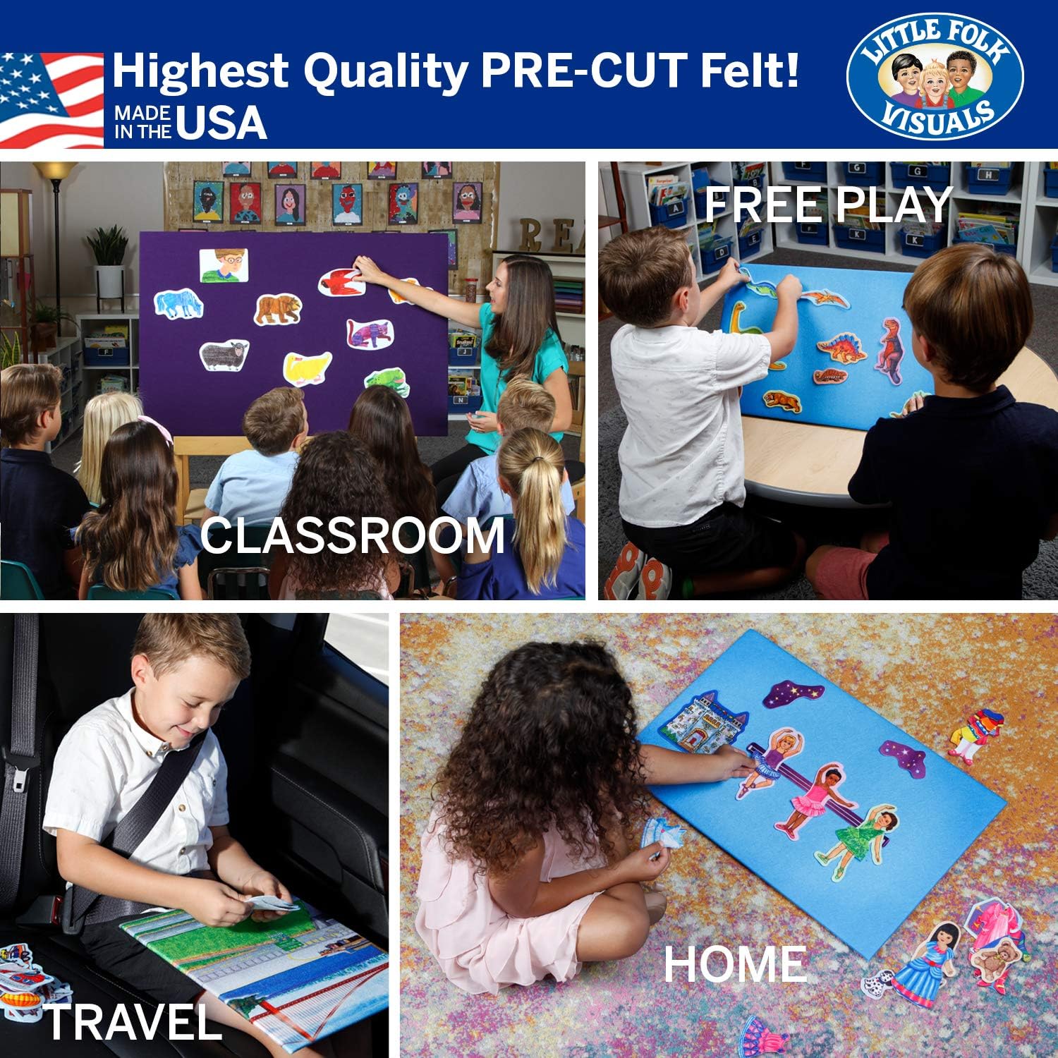 New Little Folk Visuals Old Lady Who Swallowed a Fly Precut Flannel/Felt Board Figures - Kidsy