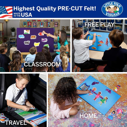 New Little Folk Visuals Old Lady Who Swallowed a Fly Precut Flannel/Felt Board Figures - Kidsy