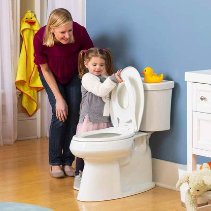 New Little2Big Toilet Seat with Built - In Potty Training Seat (White) - Kidsy