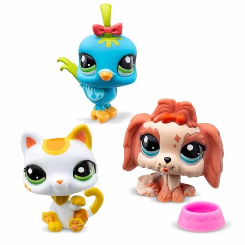 New Littlest Pet Shop Minis Series 1 Set of 3 Figures (Bird, Cat, Dog) - Kidsy