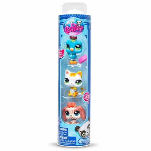 New Littlest Pet Shop Minis Series 1 Set of 3 Figures (Bird, Cat, Dog) - Kidsy