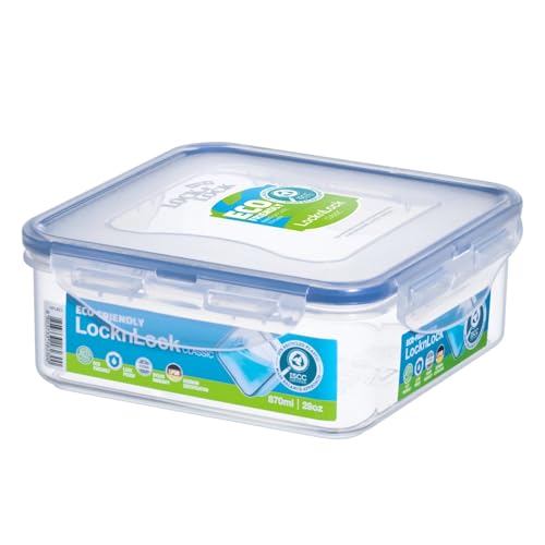 New LOCK & LOCK Easy Essentials Food Storage lids/Airtight containers, BPA Free, Square - 29 oz - for Veggies (Clear) - Kidsy