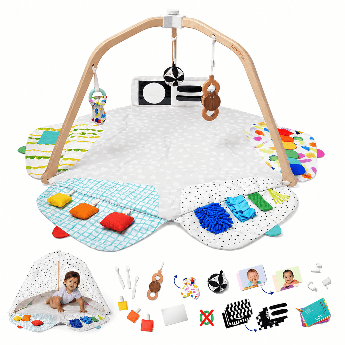New Lovevery The Play Gym Activity Gym & Play Mat - Kidsy