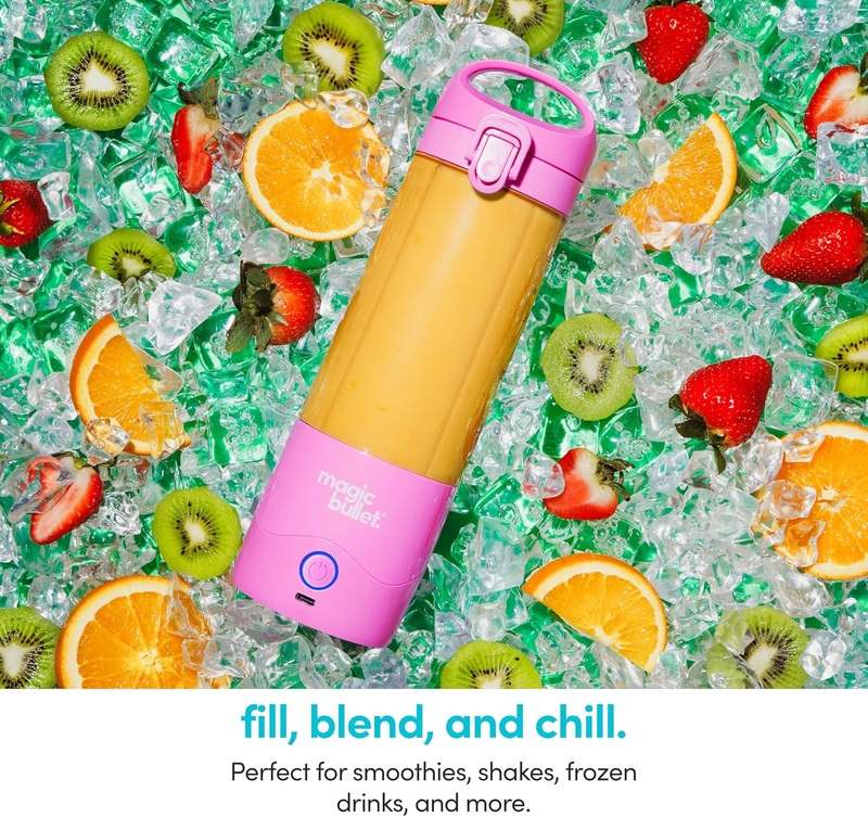 New Magic Bullet 16 Oz. Single Speed Portable Blender (Flamingo Pink) - Kidsy