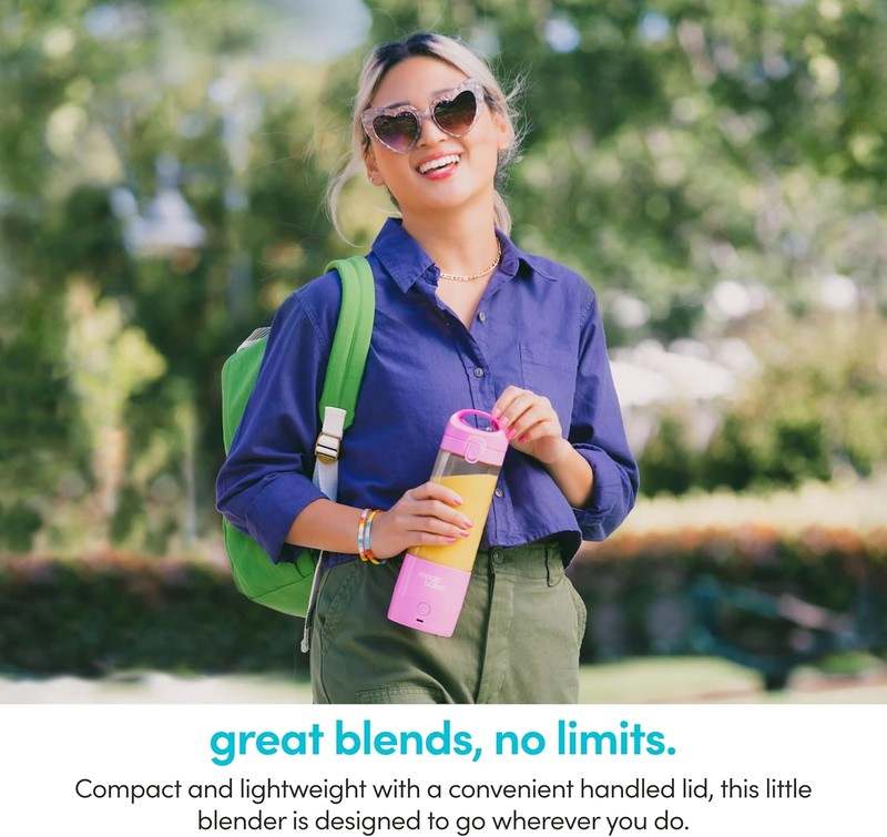 New Magic Bullet 16 Oz. Single Speed Portable Blender (Flamingo Pink) - Kidsy