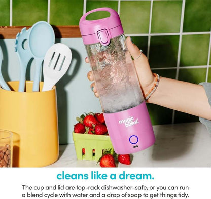 New Magic Bullet 16 Oz. Single Speed Portable Blender (Flamingo Pink) - Kidsy