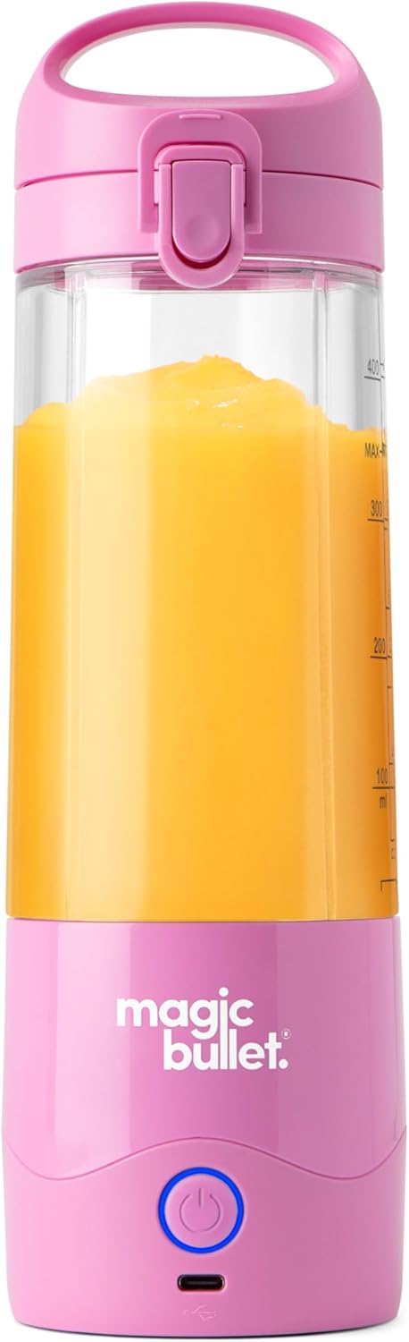New Magic Bullet 16 Oz. Single Speed Portable Blender (Flamingo Pink) - Kidsy