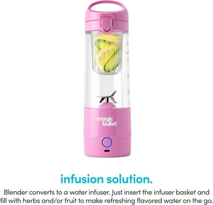 New Magic Bullet 16 Oz. Single Speed Portable Blender (Flamingo Pink) - Kidsy