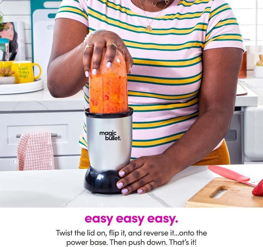 New Magic Bullet Blender, 11 - Piece Set (Silver) - Kidsy