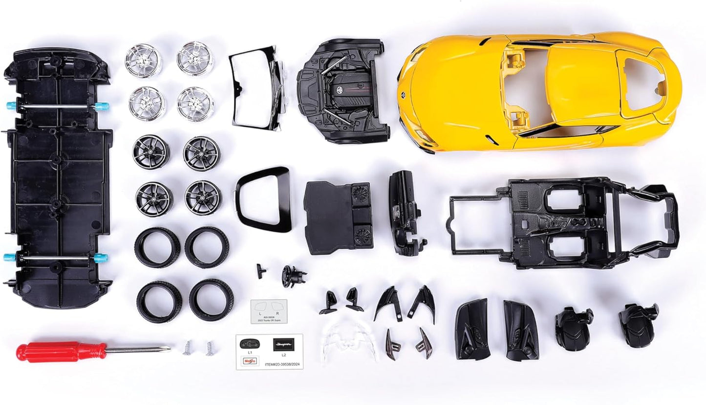 New Maisto 1 to 24 2022 Toyota Supra GR Model Car (Metallic Yellow) - Kidsy