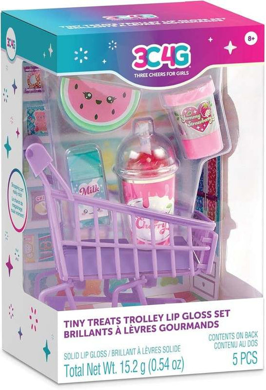 New Make It Real 3C4G Tiny Treats Trolley Scented Lip Gloss Set - Kidsy
