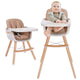 New Mallify 3 - in - 1 Convertible Wooden High Chair (Brown) - Kidsy