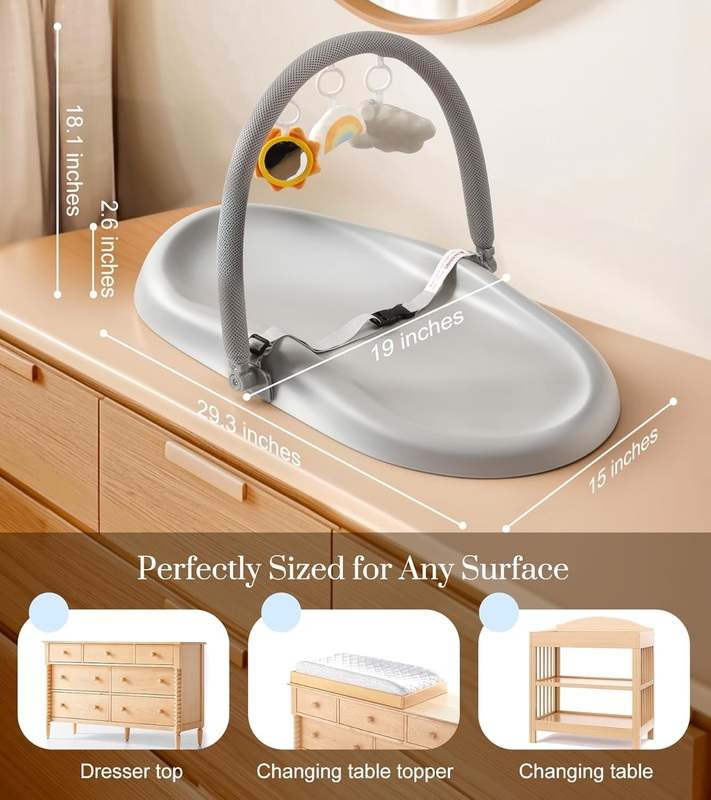 New Mallify Wipe - Clean Changing Pad (Gray) - Kidsy