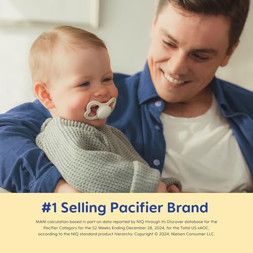 New MAM Air Day & Night Baby Pacifier, for Sensitive Skin, Glows in The Dark 4 Count - Kidsy