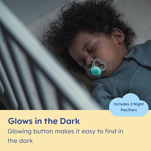 New MAM Air Day & Night Baby Pacifier, for Sensitive Skin, Glows in The Dark 4 Count - Kidsy