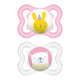 New MAM Mini Air Pacifier 0–6 Months, 2 - Pack (Pink) - Kidsy