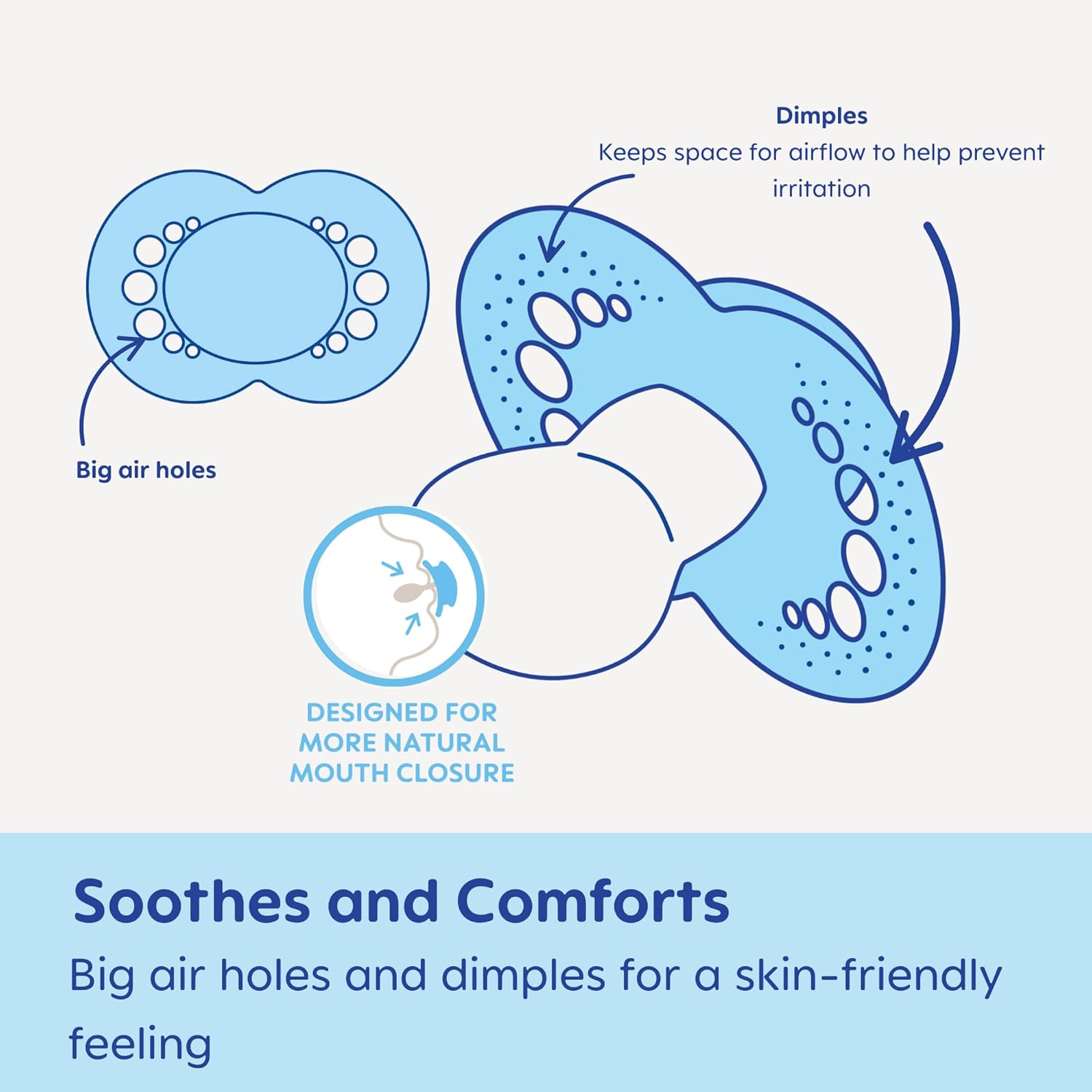 New MAM Original Matte Pacifier, 6 - 16 Months (Teal/Pale Mint / Sky / Shell) - Kidsy