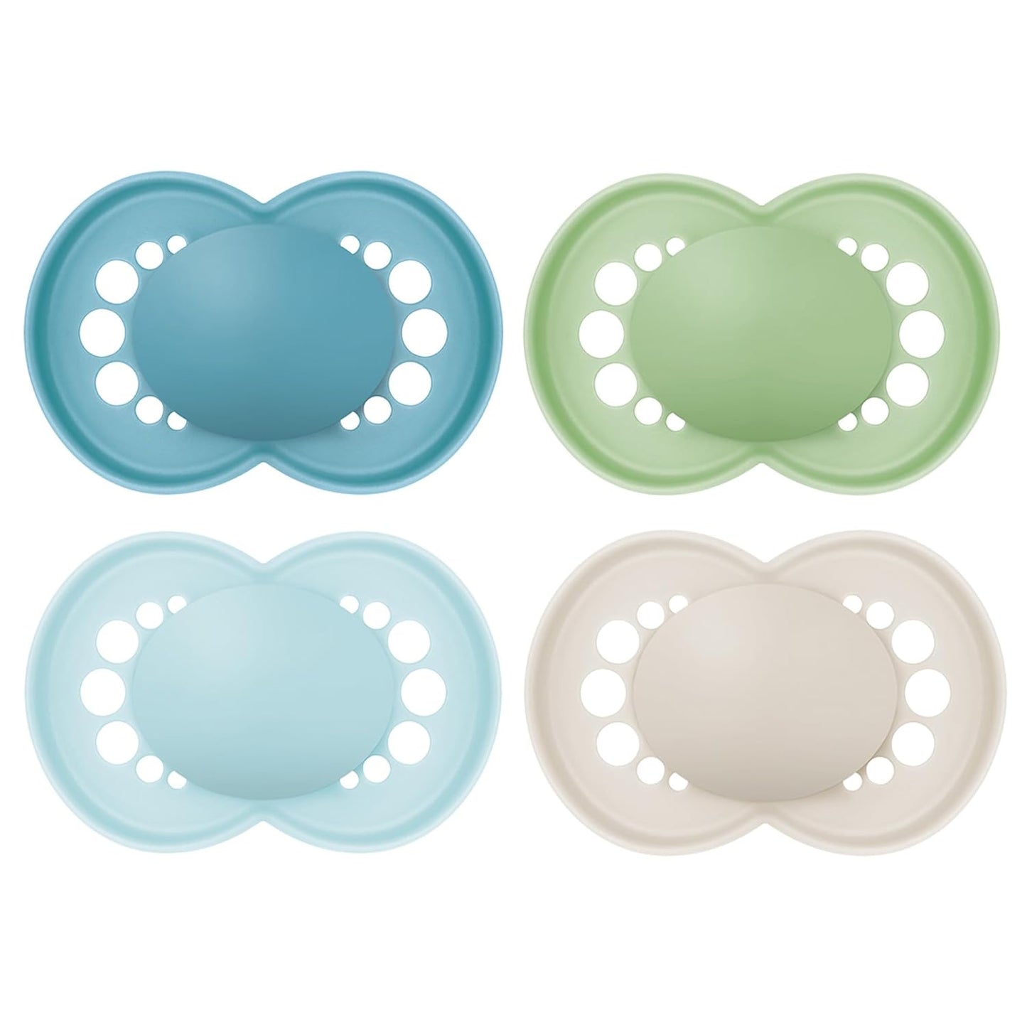 New MAM Original Matte Pacifier, 6 - 16 Months (Teal/Pale Mint / Sky / Shell) - Kidsy