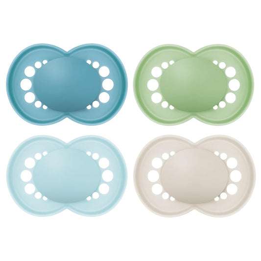 New MAM Original Matte Pacifier, 6 - 16 Months (Teal/Pale Mint / Sky / Shell) - Kidsy