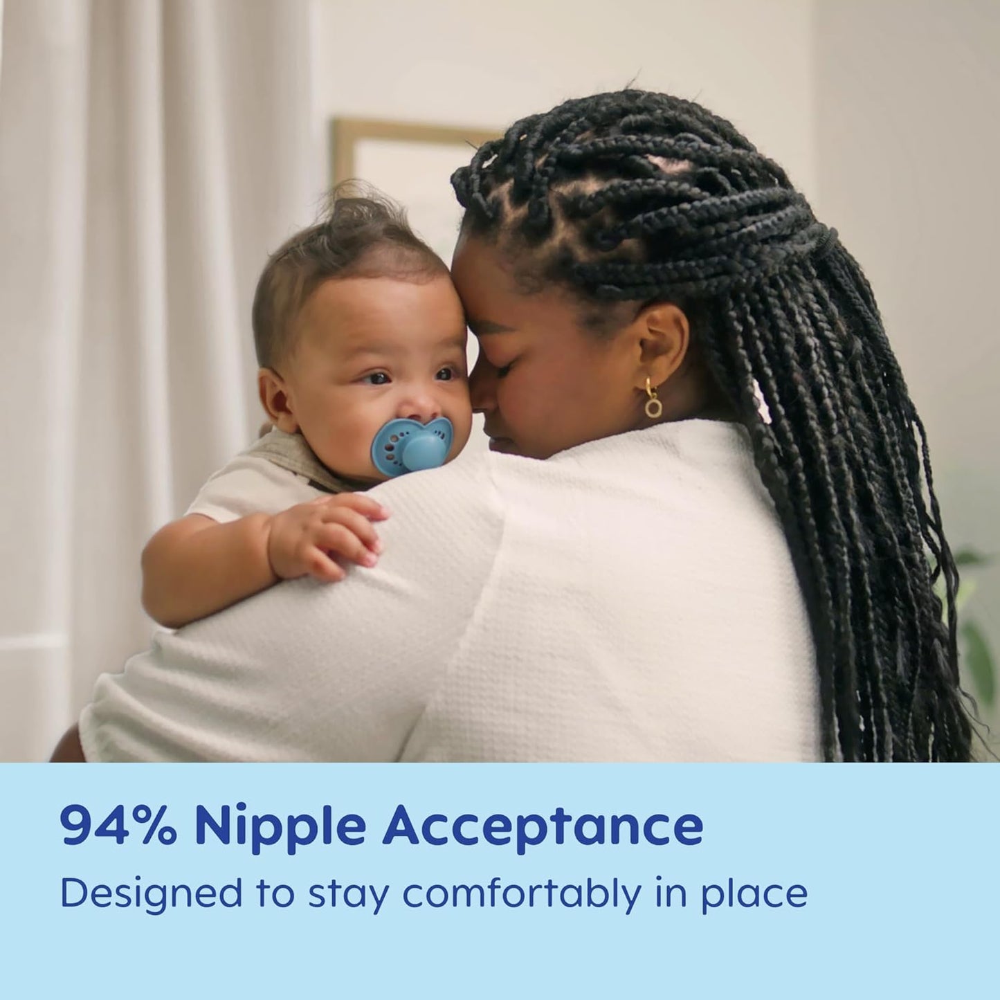 New MAM Original Matte Pacifier, 6 - 16 Months (Teal/Pale Mint / Sky / Shell) - Kidsy