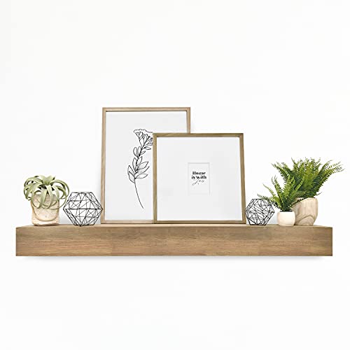 New Master and Co. 60 Inch Floating Wood Fireplace Mantel (Natural) - Kidsy