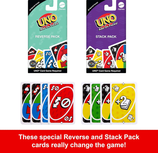 New Mattel Games UNO Card Game with 2 Add - On Packs & Collectible Tin - Kidsy