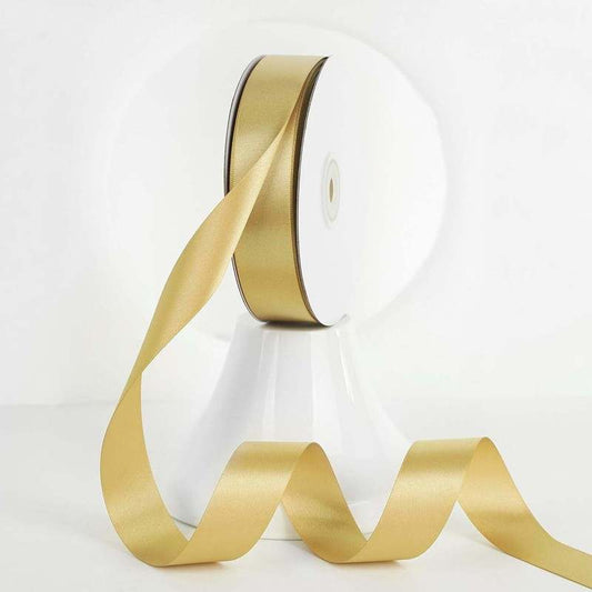 New MEEDEE Ribbon 1 Inch Lux Double Faced Satin Ribbon 50 Yards (Gold) - Kidsy