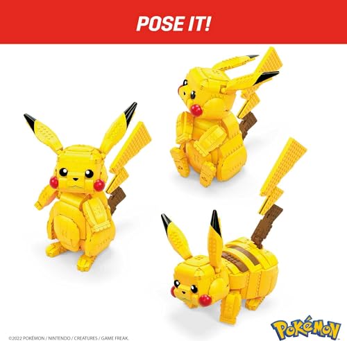 New Mega Pokemon Jumbo Pikachu 806 Piece Building Set - Kidsy