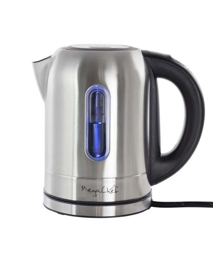 New MegaChef Stainless Steel Electric Tea Kettle, 1.7 Liter (Silver) - Kidsy