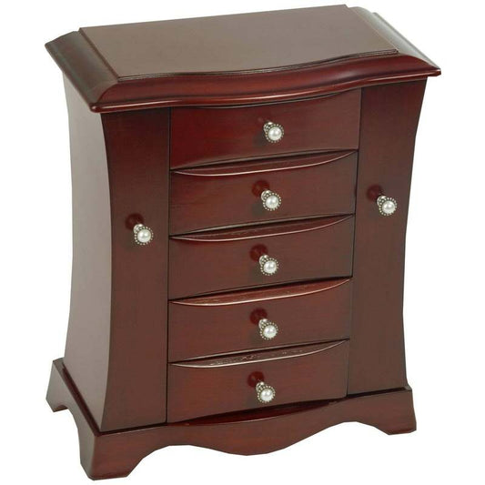 New Mele & Co Bette Mahogany Finish Wooden Jewelry Box - Kidsy