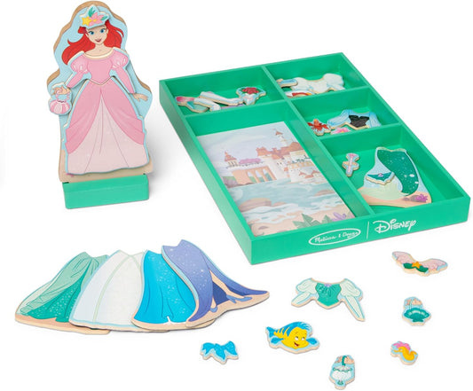New Melissa & Doug Disney Princess Ariel Magnetic Dress - Up Set 30+ Pieces - Kidsy