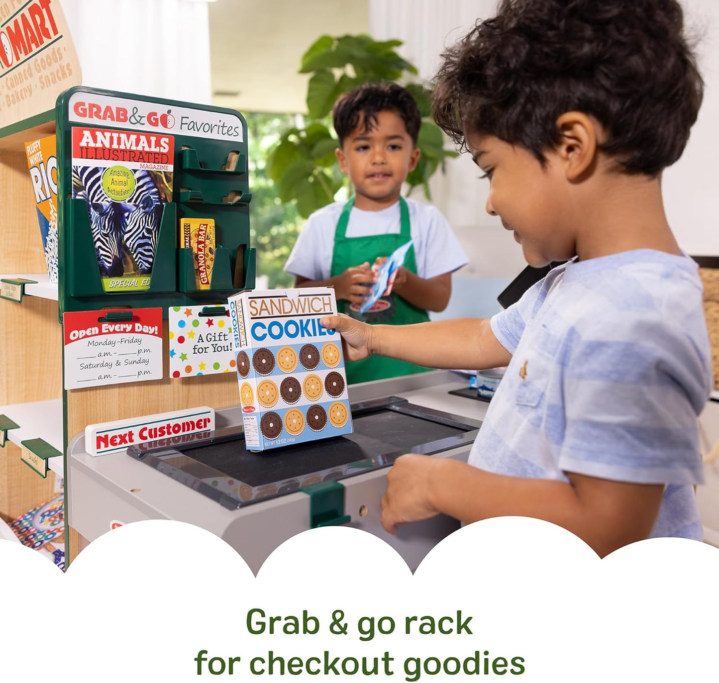 New Melissa & Doug Fresh Mart Companion Set, Grocery Store Pretend Play Toys - Kidsy