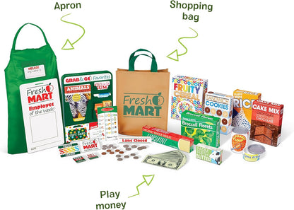 New Melissa & Doug Fresh Mart Companion Set, Grocery Store Pretend Play Toys - Kidsy