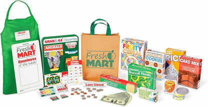New Melissa & Doug Fresh Mart Companion Set, Grocery Store Pretend Play Toys - Kidsy