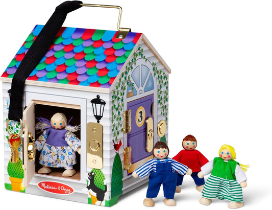 New Melissa & Doug Take - Along Wooden Doorbell Dollhouse Playset - Kidsy