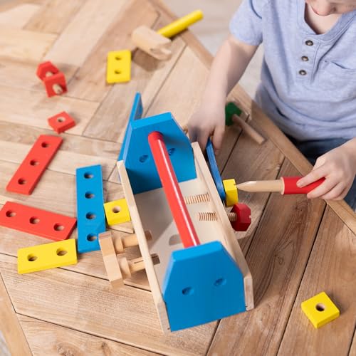 New Melissa & Doug Take - Along Wooden Tool Kit (24 Pieces) - Kidsy