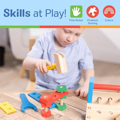 New Melissa & Doug Take - Along Wooden Tool Kit (24 Pieces) - Kidsy