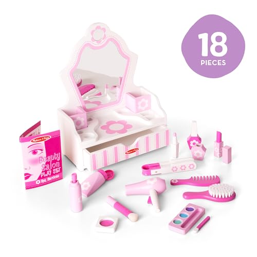 New Melissa & Doug Wooden Beauty Salon Play Set (18 Pieces) - Kidsy